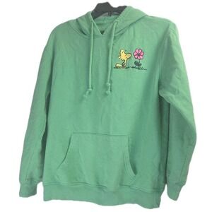 Snoopy Hoodie Green Size S (4-6) "Let Love Grow" (Fits Like a size Medium)
